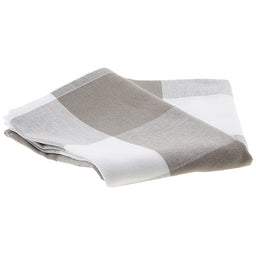 Tea Towel - Farm House Check Grey and White