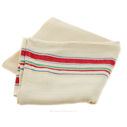 Tea Towel - Nostalgic Stripe Red Cream