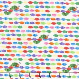 The Very Hungry Caterpillar - Bright Beads White Yardage Primary Image