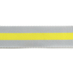 Tula Pink 1 1/2" Webbing - Grey and Neon Yellow