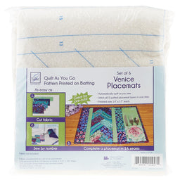 Venice Place Mat Quilt As You Go Preprinted Batting