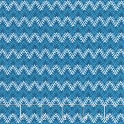 Willow - Chevron Indigo Yardage