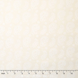 Wilmington Essentials - Cookies & Cream Paisley Toss Cream Yardage