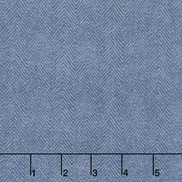 Woolies Flannel - Herringbone Dusty Blue Yardage
