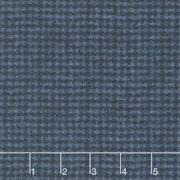 Woolies Flannel - Houndstooth Dark Navy Yardage