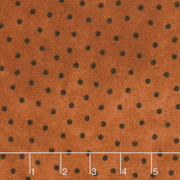 Woolies Flannel - Polka Dots Burnt Orange Yardage