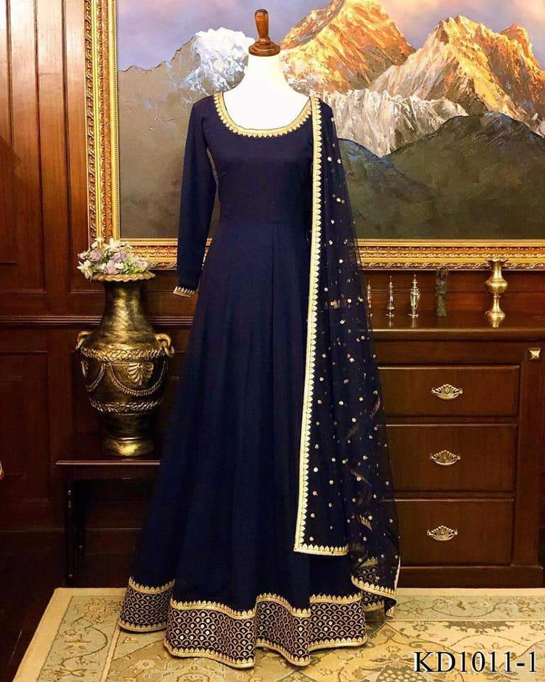 royal blue silk gown