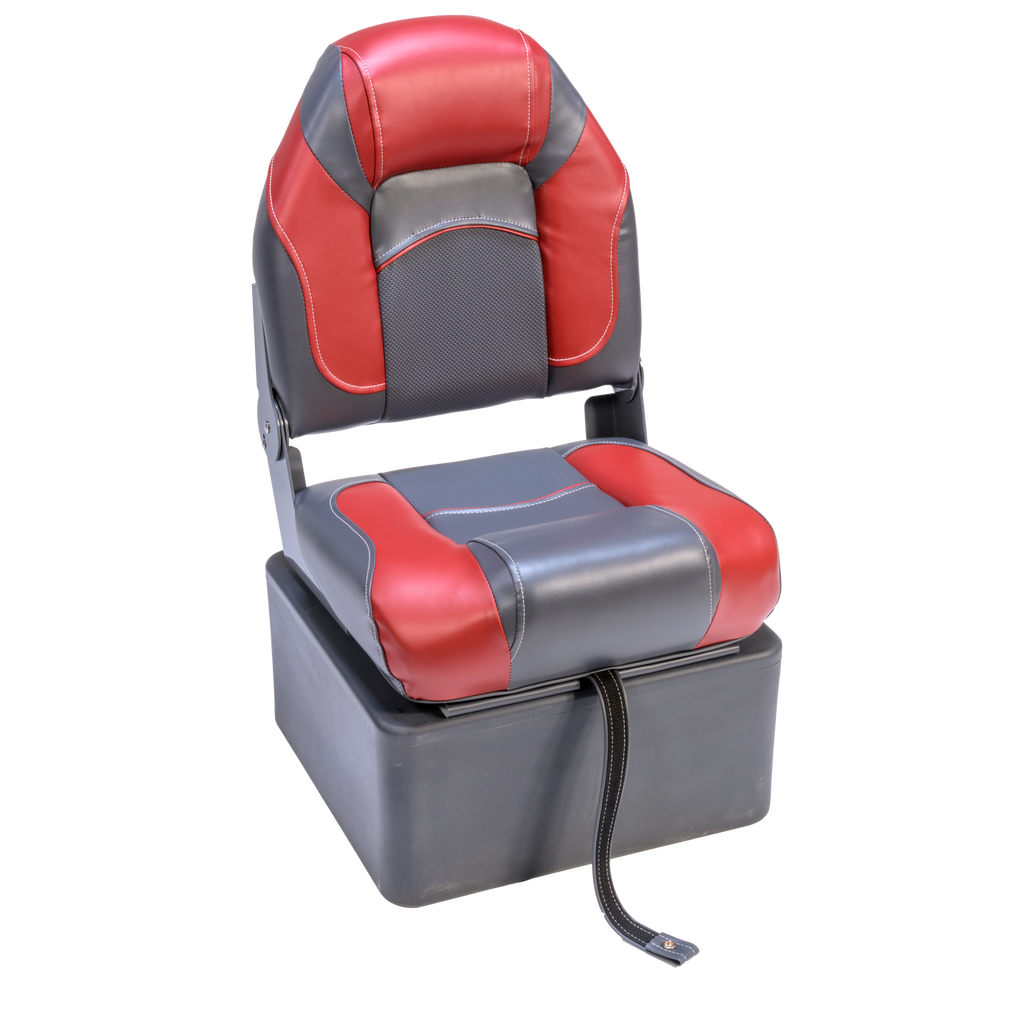 Hinge Mount High Back Seats With Seat Box | BassBoatSeats.com