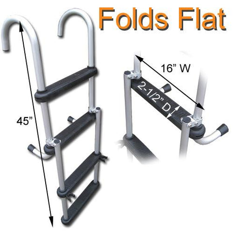 Folding Pontoon Boat Ladders (Flush Mount Quick Release)