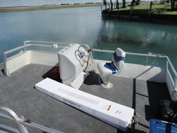 Updating pontoon boat console and bimini top