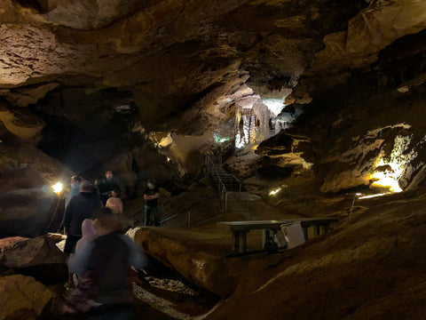 underground passageway inside of tuckaleechee caverns, tennessee