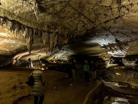 new york city skyline along crystal palace tour in marengo cave