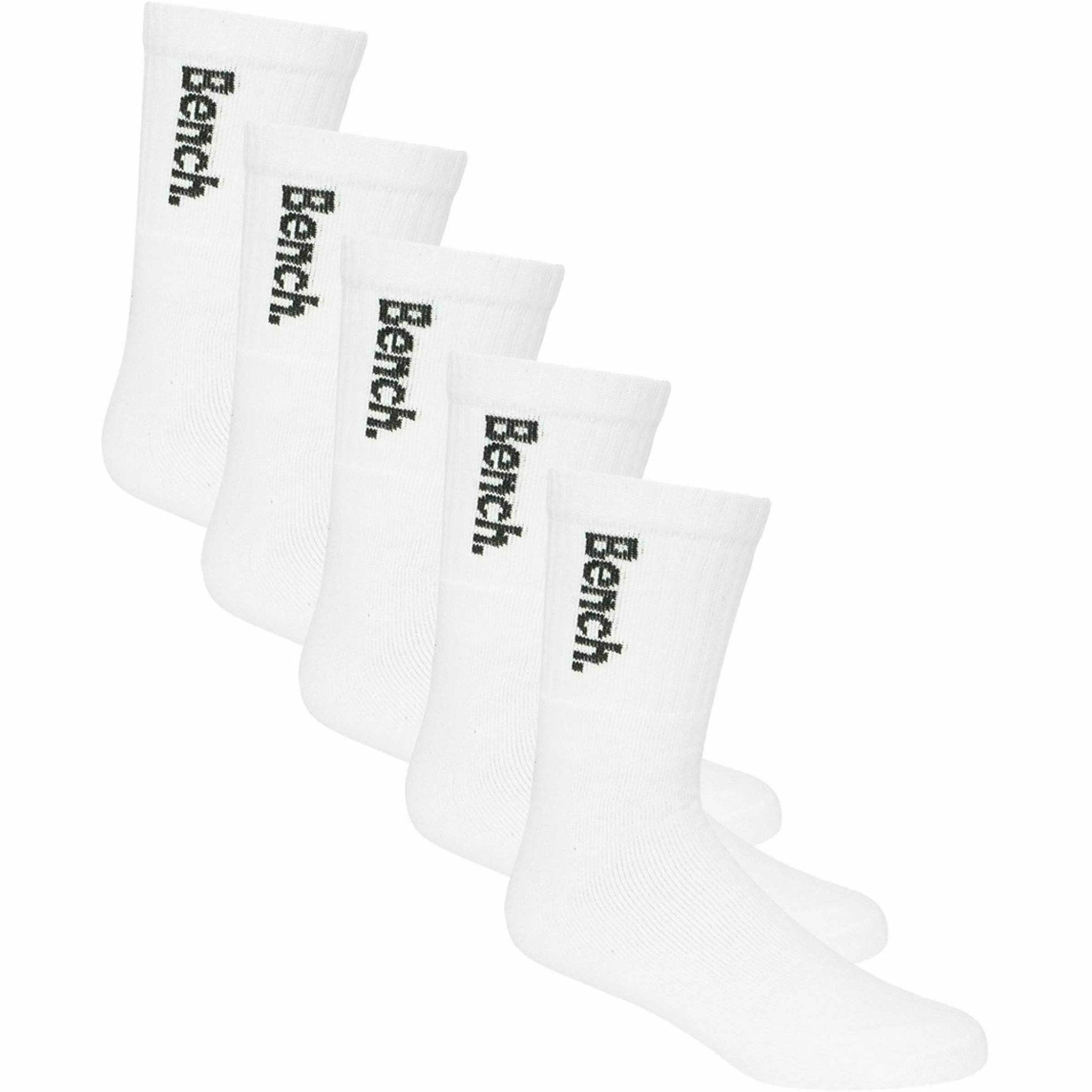 Mens ’ARDAL’ 5 Pack Crew Sock - WHITE - One Size / White