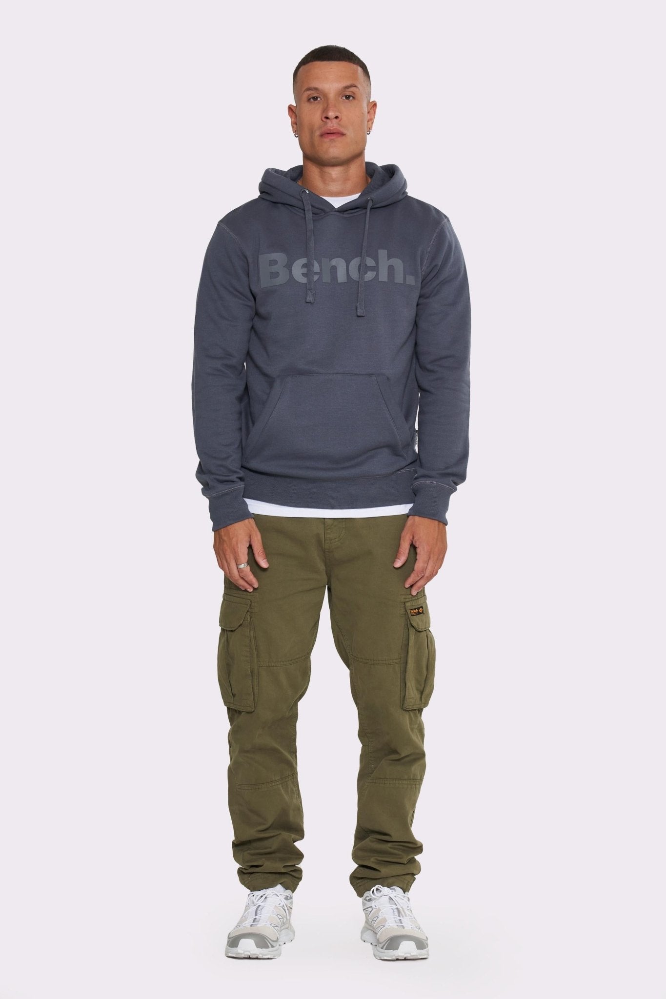 Mens ’PROBERT’ Hoodie - STEEL GREY - M / Steel Grey