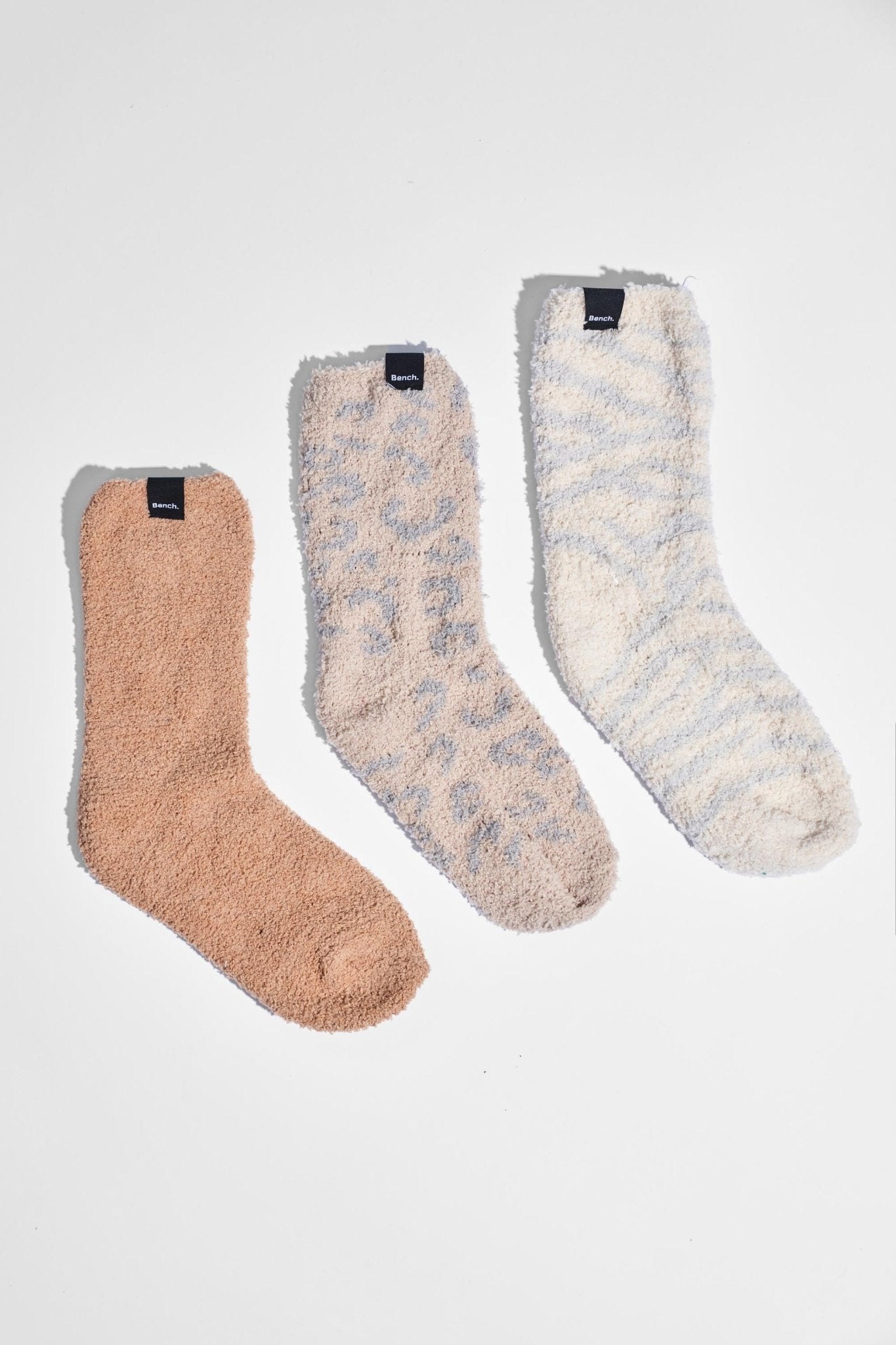 Womens ’AXELLE’ 3 Pack Slipper Socks - ASSORTED - One Size / Multi