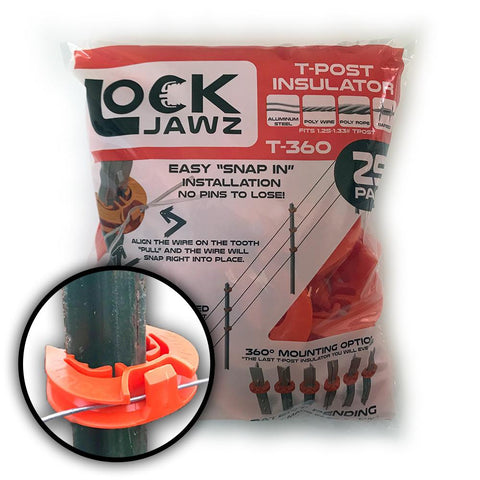 Lock Jawz electric fence t-post insulator