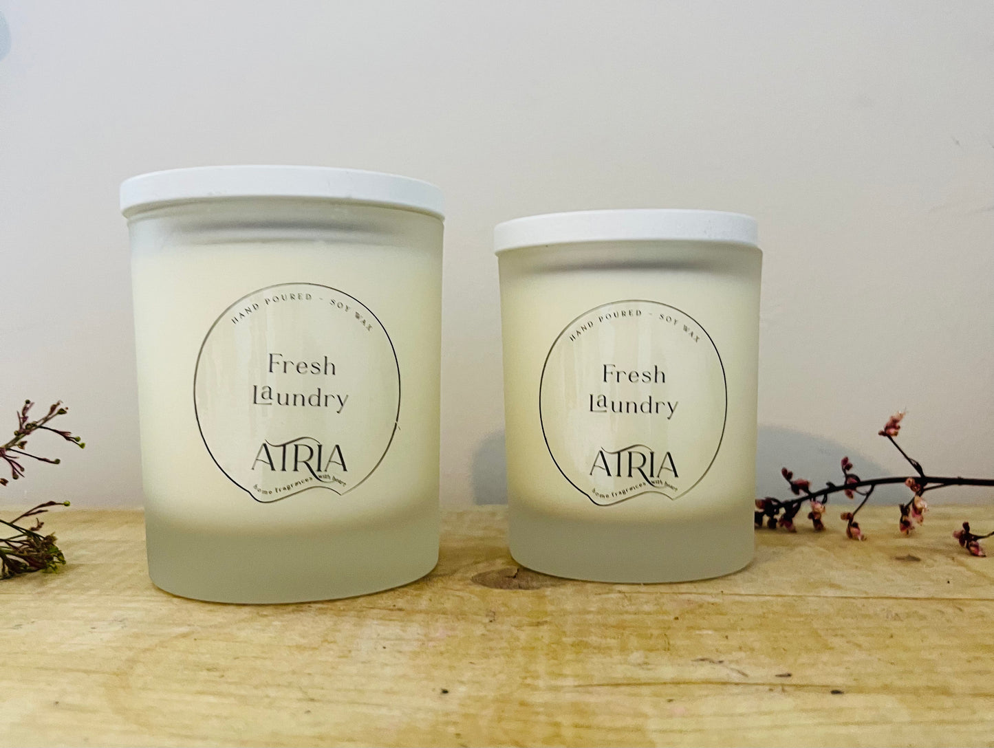 Fresh Laundry Frosted Medium Candle