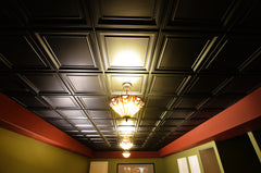 colored ceiling tiles - black