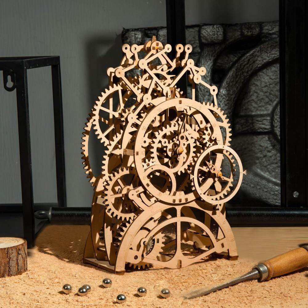 3d Mechanical Pendulum Clock Wooden Puzzle Puzzlesforadults