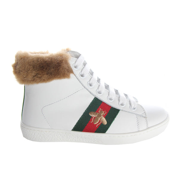 gucci trainers with fur