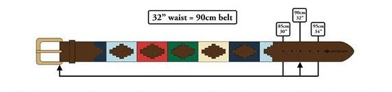 belt size for 32 waist