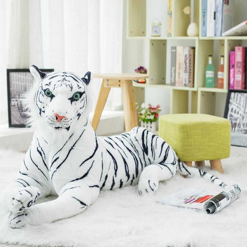 grosse peluche tigre blanc