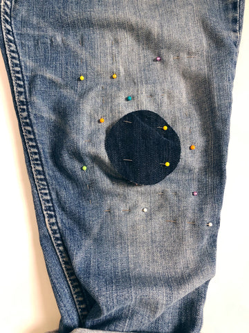 Patching denim layers