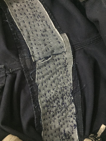 Patching jeans from the inside