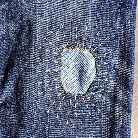 denim sashiko patch