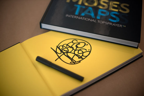 SIGNED COPIES OF THE BOOK INTERNATIONAL TOPSPRAYER BY MOSES AND TAPS - THE GRIFTERS