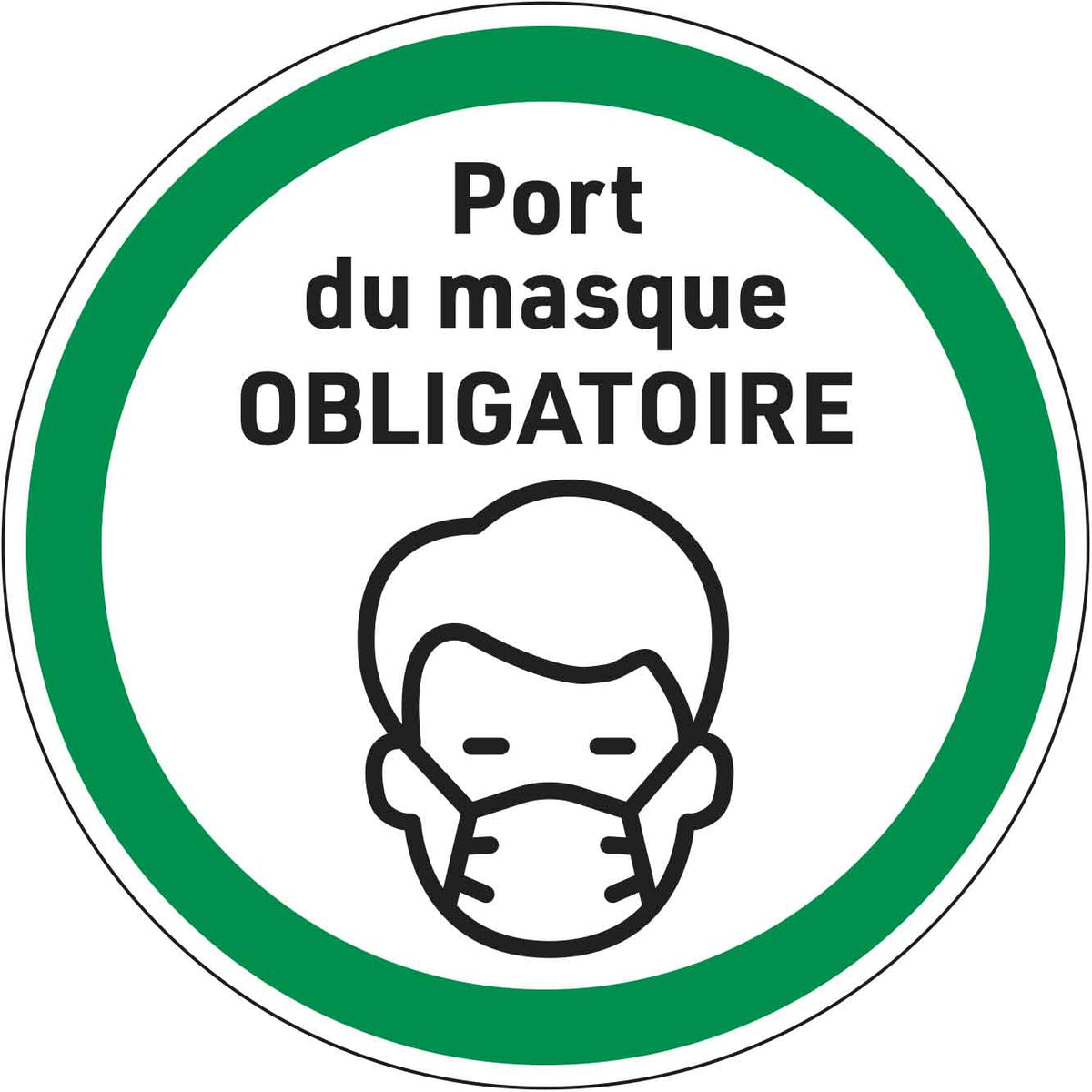 Autocollants Port Du Masque Et VisiÈre Obligatoire Ou RecommandÉ Groupe Têtu 0719