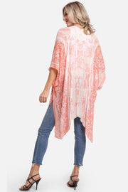 "Alice" Leaves Print Long Kimono