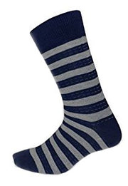 Living Socks Mens Classic Stripe 3 Pair Stretch Variety Dress Socks 6-12 Shoe