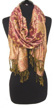 veritasfinancialgrp Elegant Reversible Paisley Pashmina Shawl Wrap