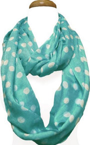 crittendenwayapartments Light and Sheer Polka Dot Circle Print Infinity Loop Scarf