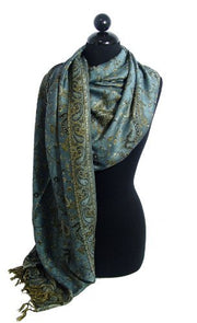 veritasfinancialgrp Elegant Reversible Paisley Pashmina Shawl Wrap