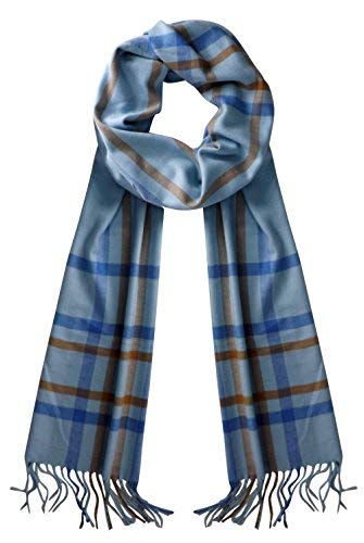 Soft Cashmere Feel Plaid Houndstooth Print Scarf Unisex Scarves Warm & Cozy