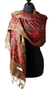 veritasfinancialgrp Elegant Reversible Paisley Pashmina Shawl Wrap