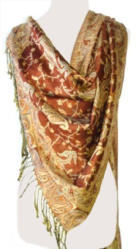 veritasfinancialgrp Elegant Reversible Paisley Pashmina Shawl Wrap