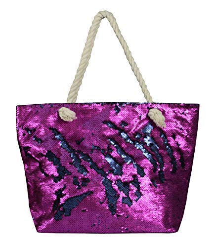 Large Dazzling Sequin Handbag Fashion Glitter Shoulder Shopping Travel Bag