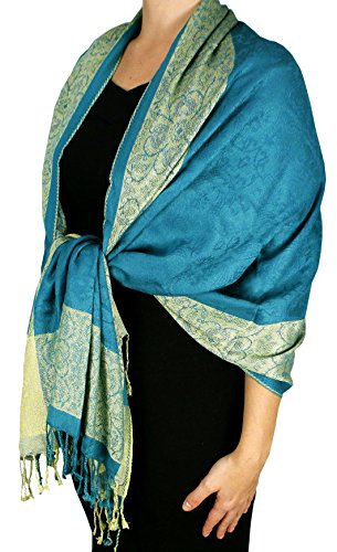 A7310-Floral-Border-Pashmina-TealLimeGre