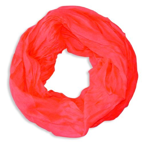 veritasfinancialgrp Fashion Lightweight Crinkled Infinity Loop Scarf Neon Faded Ombre