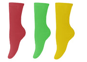 Living Socks Ladies Vibrant Solid 3 Pair Stretch Variety Socks 4-10 Shoe Size