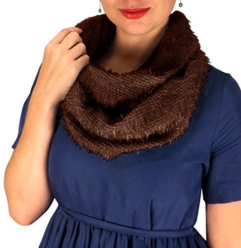 Modish Faux Fur Warm Cozy Winter Infinity Loop Cowl Scarves