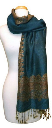 veritasfinancialgrp Women's Ravishing Reversible Jacquard Paisley Shawl Wrap Pashmina