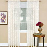 veritasfinancialgrp Jacquard Curtain Panel with Beautiful Fleur De Lis De