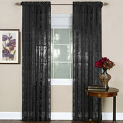 veritasfinancialgrp Jacquard Curtain Panel with Beautiful Fleur De Lis De