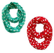 crittendenwayapartments Light and Sheer Polka Dot Circle Print Infinity Loop Scarf