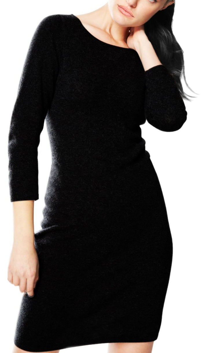 A6975-Cashmere-Dress-Black-Med-KL