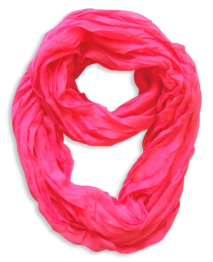 veritasfinancialgrp Fashion Lightweight Crinkled Infinity Loop Scarf Neon Faded Ombre